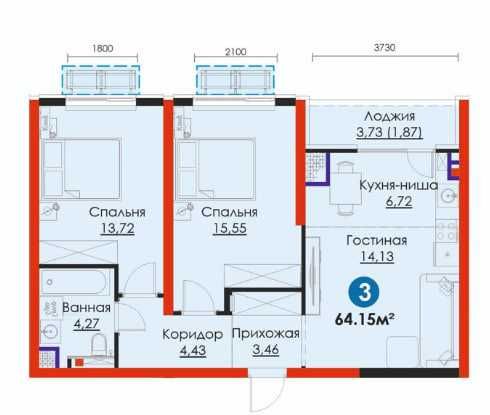 Яшнабадский 3-ком квартира у метро Янгиабад! Взнос от 155 млн BZ