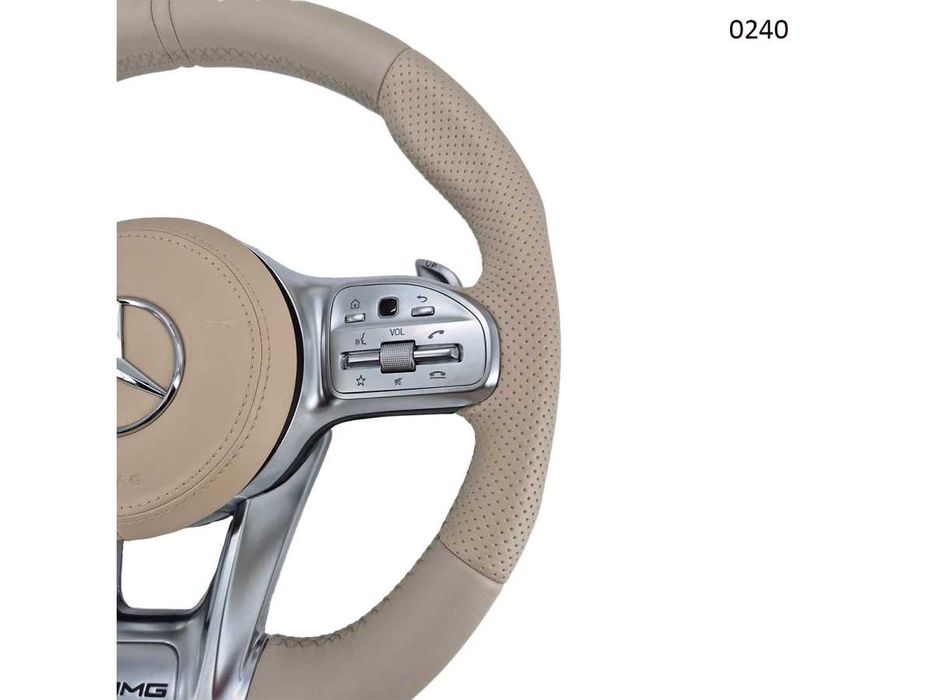 Volan sport piele AMG Mercedes  CLS, E, G, GLC, GLS, GLE Old touch bej