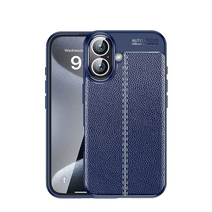 Husa Premium Antisoc model tip PIELE pentru iPhone 16 / 16 Plus / 16e