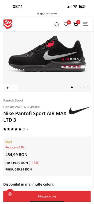 Vand Nike Air Max Ltd 3