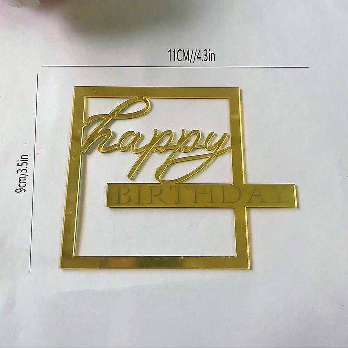 Topper/decoratiune Happy Birthday