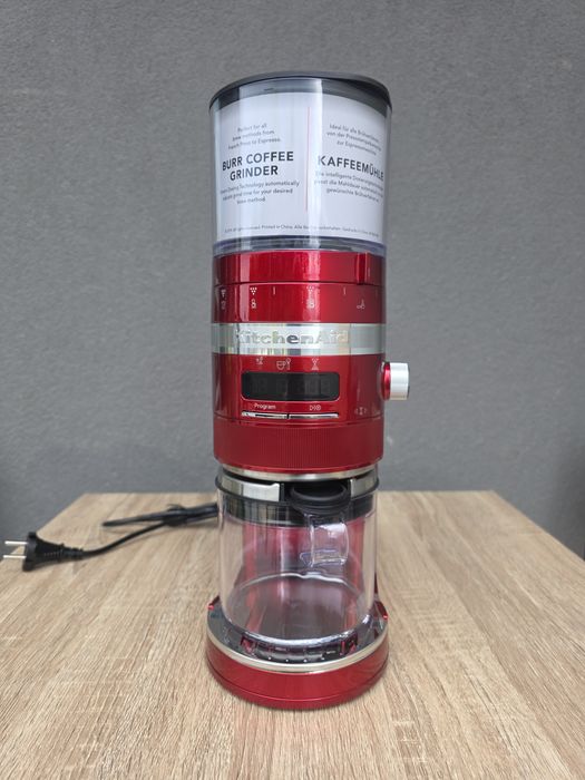 KitchenAid Burr Coffee Grinder Електрическа кафемелачка с дисплей Червена