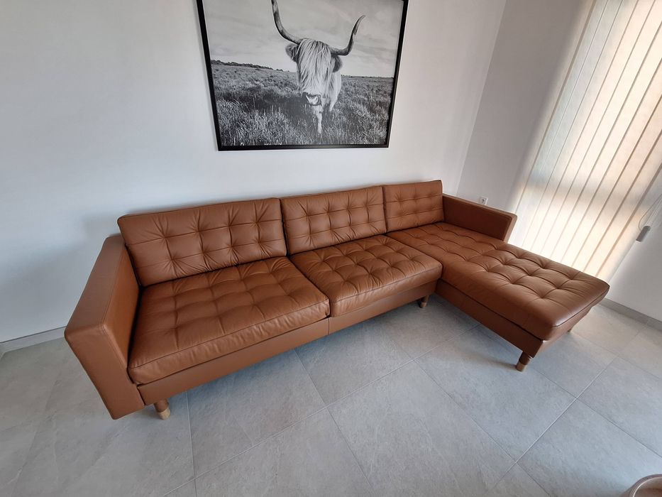 Като нов - Кожен диван IKEA LANDSKRONA