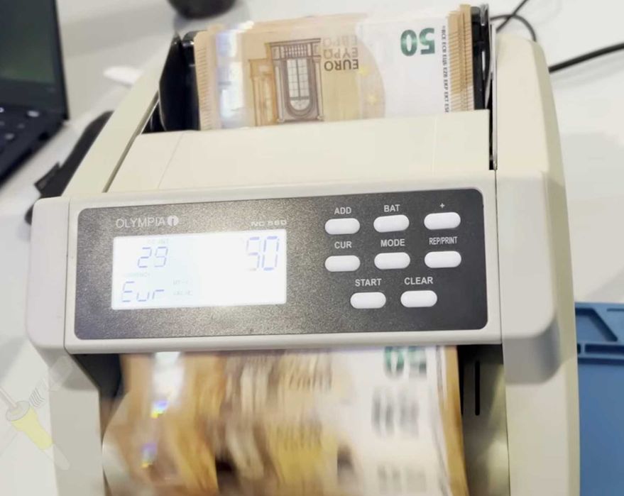 Contor de bancnote Olympia NC 560 stare foarte buna complet functional