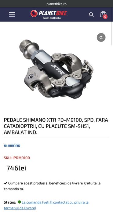 Pedale SPD Shimano XTR PD-M9100