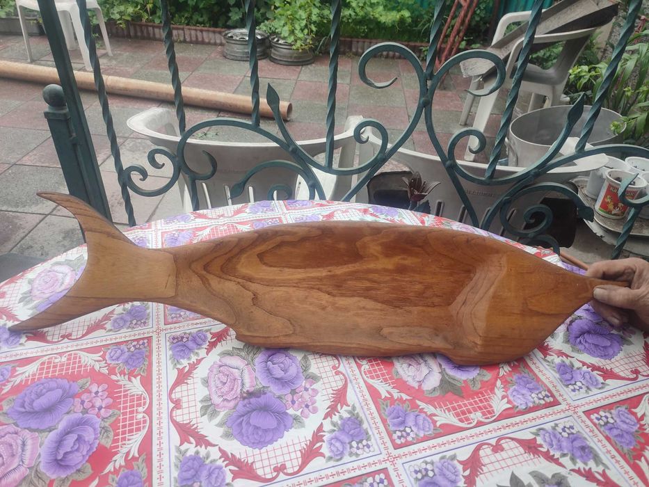 Деревянное панно Рыба