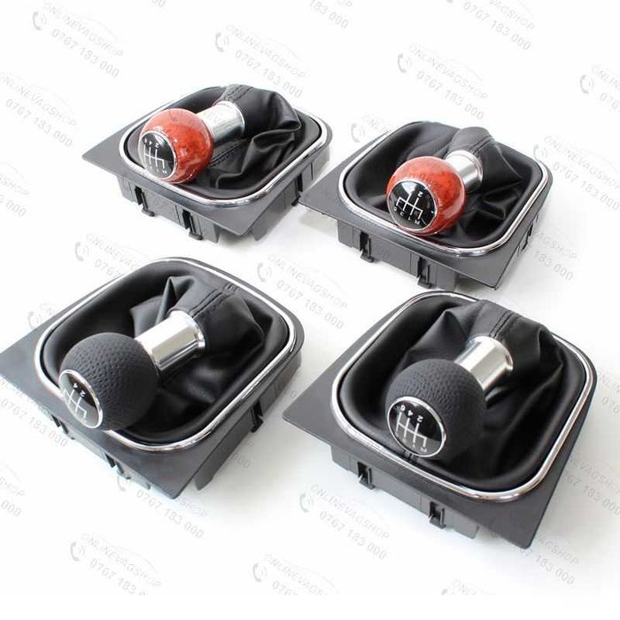 Nuca piele perforata S-line sau mahon pentru VW Golf 5, Golf 6, Jetta