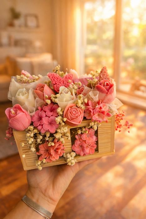 Aranjamente florale din ceara de soia