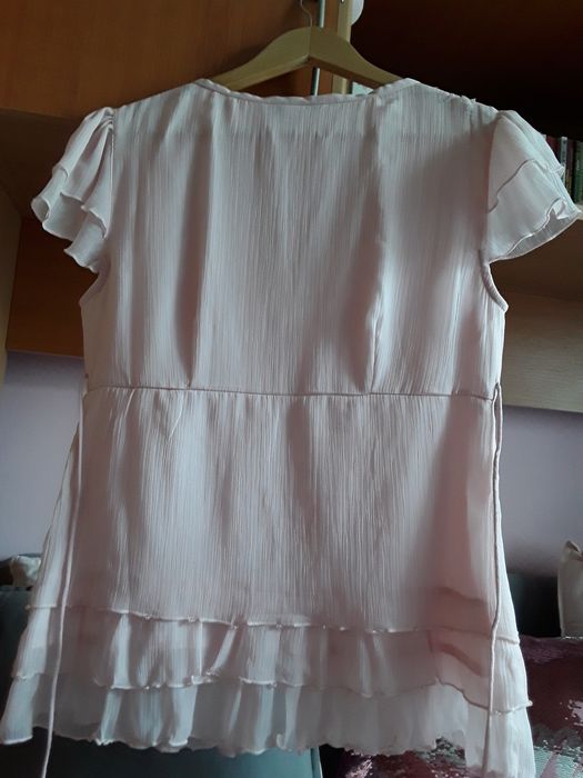 Bluza roz nude mărimea M din voal, marca Mark & Spencer
