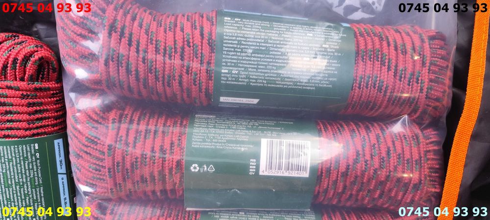 franghie sfoara 30m 6mm diametru rezista la 220kg forta