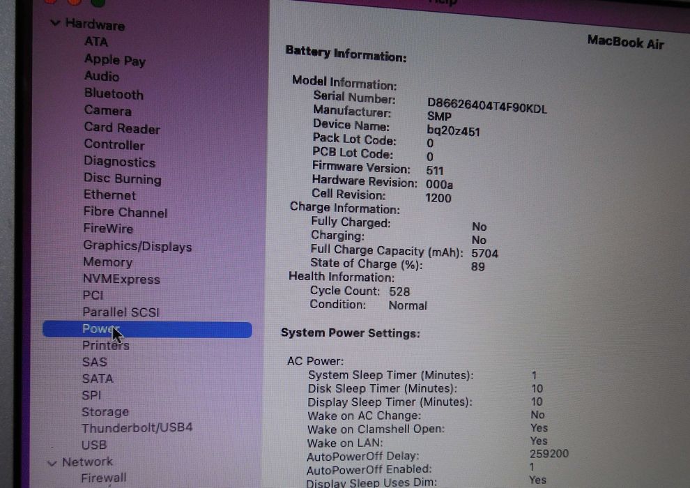 Vand laptop A1466 MacBook air 2015 I7 8GB SSD 256GB aspect super