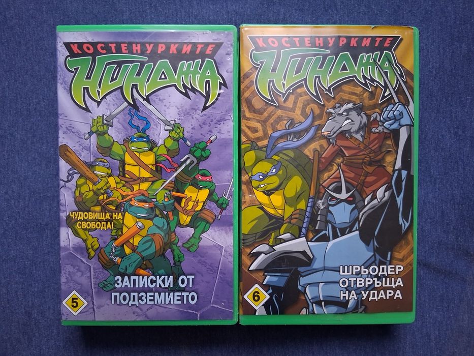 Колекция Видеокасети Супермен  VHS Костенурките Нинджа Миши Рокери от