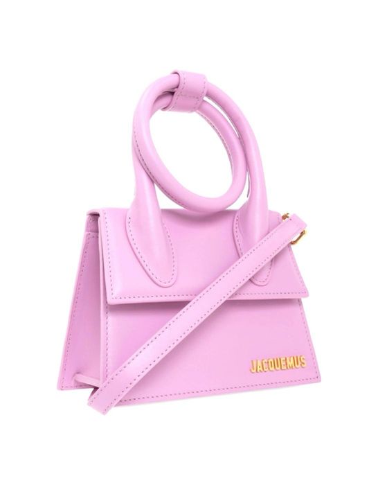JACQUEMUS Le Chiquito Noeud Light Pink  оригинална нова чанта с етикет