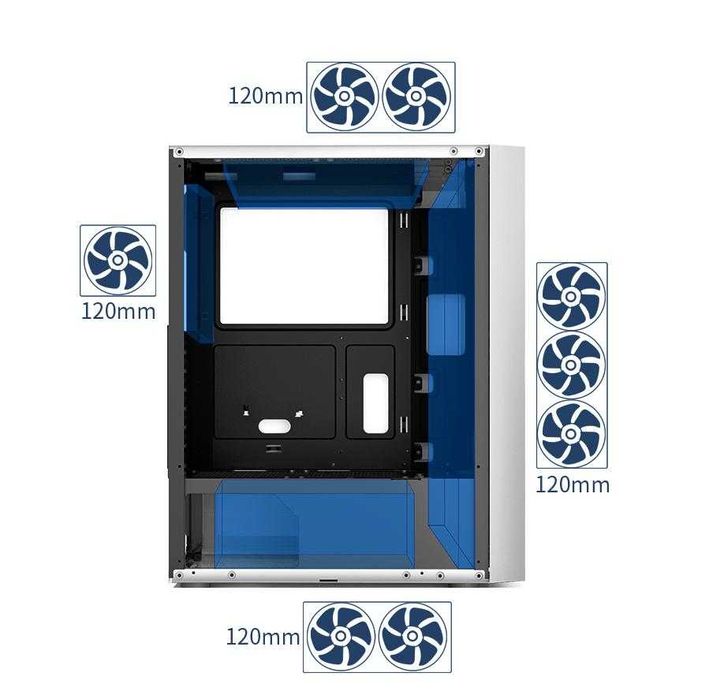 Корпус PCCooler MA100 MESH WH + 3Fan 120mm