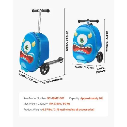 Valiza trontineta copii