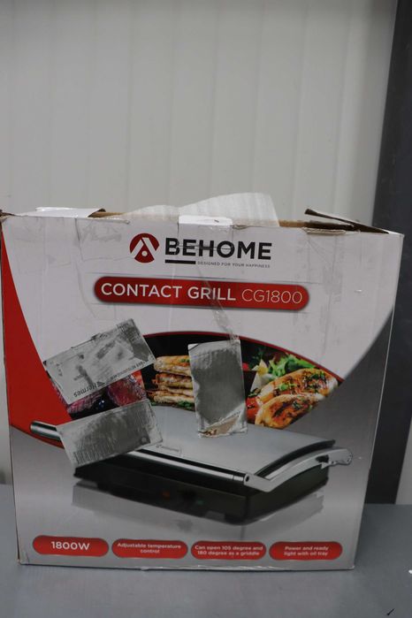 Електрически грил BEHOMEизработен от чугун, , 1800W, с лек ДЕФЕКТ