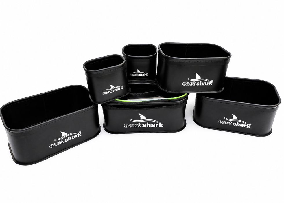 SET 6 Bacuri CUTII Nada EASTSHARK EVA Box Feeder Cu Capac 26x19x12cm
