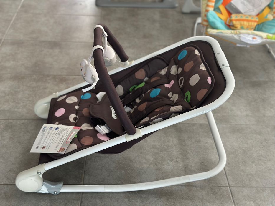 Бебешки шезлонг Бейби Буу шоколад Chipolino, 0+