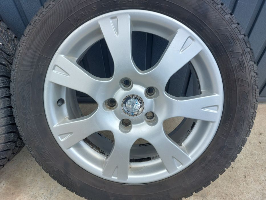 Set jante aliaj R16 5x112 6.5J ET50 cu anvelope M+S 205 55 16