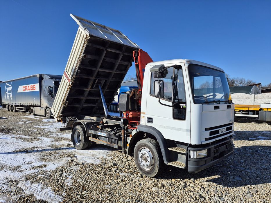 Iveco eurocargo basculabil cu macara