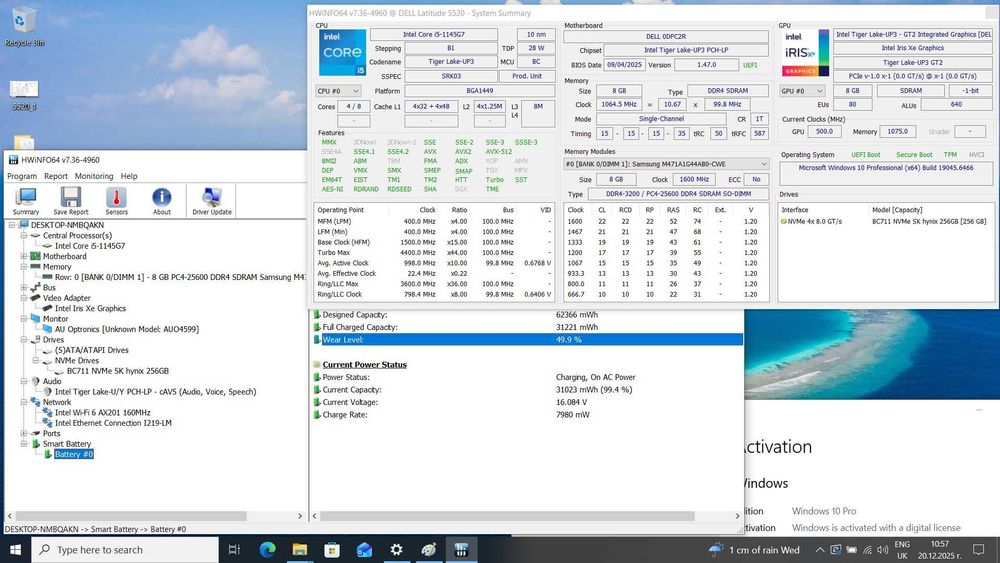 Dell Latitude 5520 FHD IPS i5-1145G7/256GB/8GB