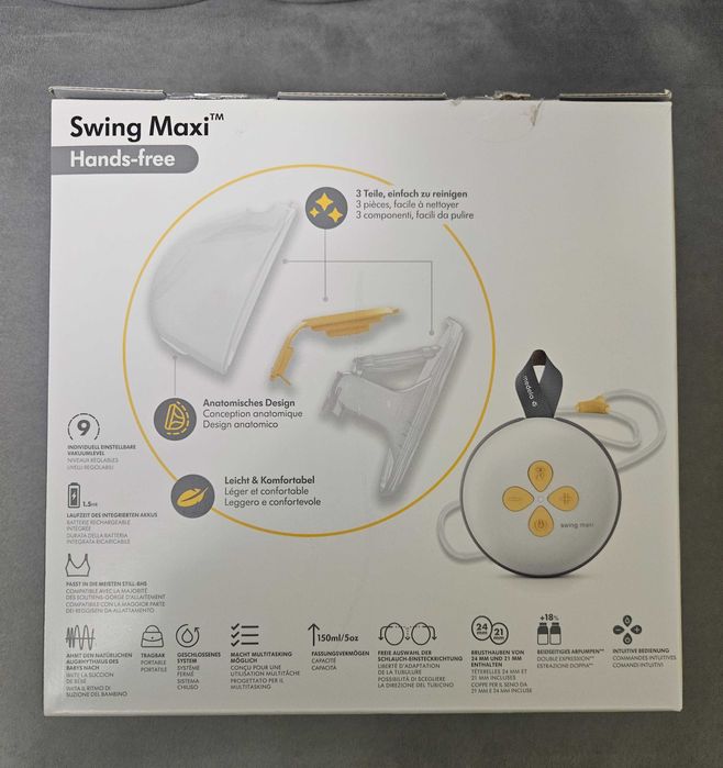 Електрическа помпа за кърма Medela Swing Maxi Hands-free (Като нова + подарък)
