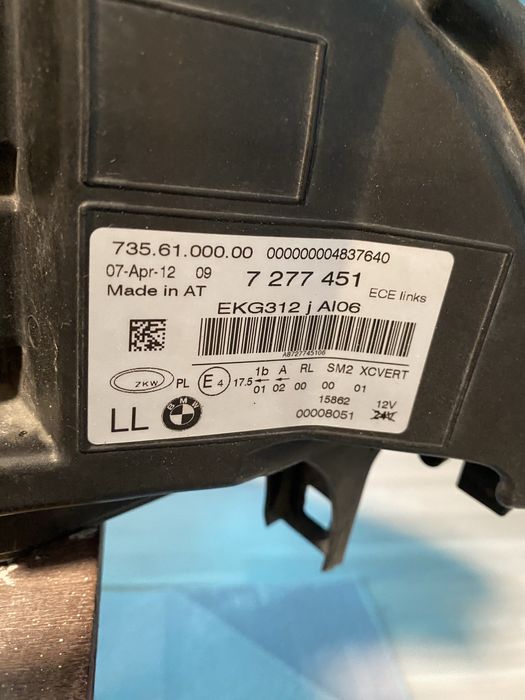 фар BMW X6 BMW ADAPTIVE LED  e71 facelift 3.0d,3.5d LED