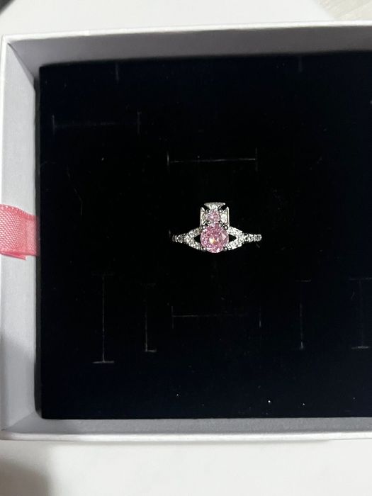 Inel Vivienne Westwood Pink Saturn Gemstone Iced Opium