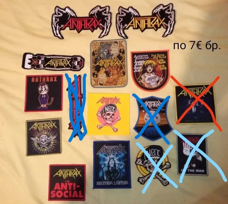 Нашивки на траш метълите Антракс / Anthrax (НАМАЛЕНИЕ)