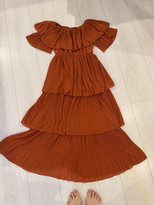 Rochie portocalie, Anasofia, xs-s