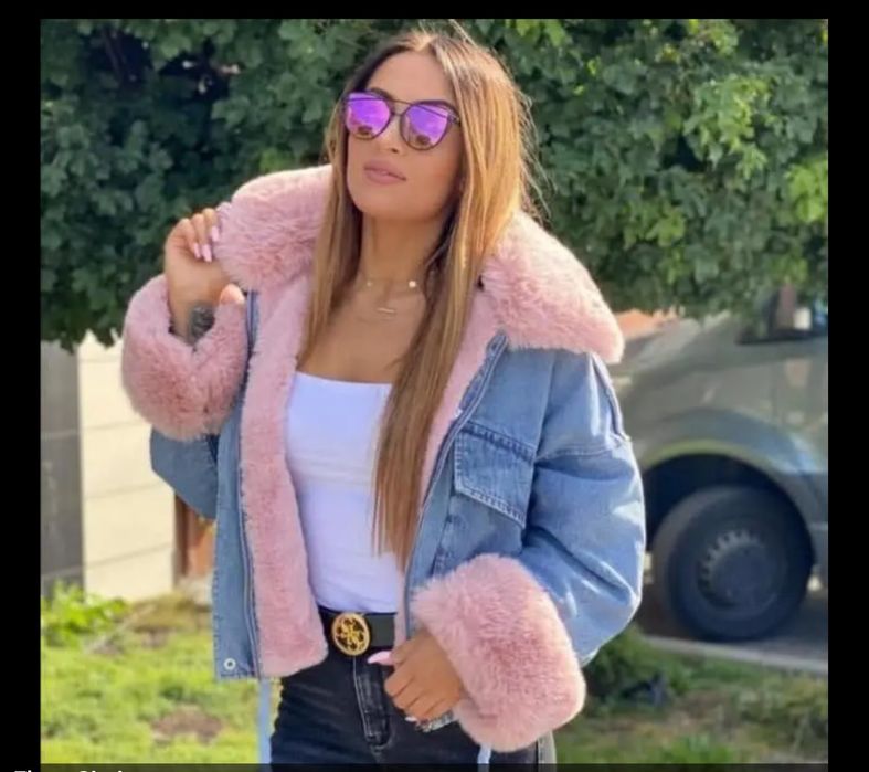 Geaca de blugi cu blanita