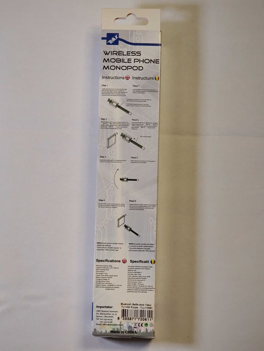 Lot 7 bucăți Selfie Stick Bluetooth Tellur TL7-5W, Noi