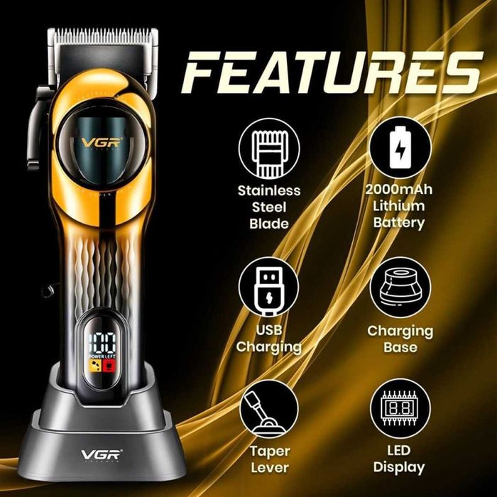 VGR V-166 – Професионална машинка за подстригване GOLD