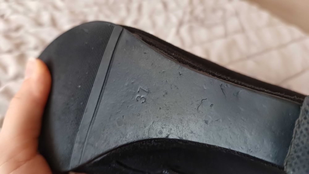 Елегантни дамски черни боти STILLO - Естествен велур – 37 номер