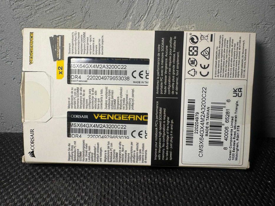 Kit RAM Corsair Vengeance 64GB 2x32GB DDR4 3200MHz SODIMM Laptop