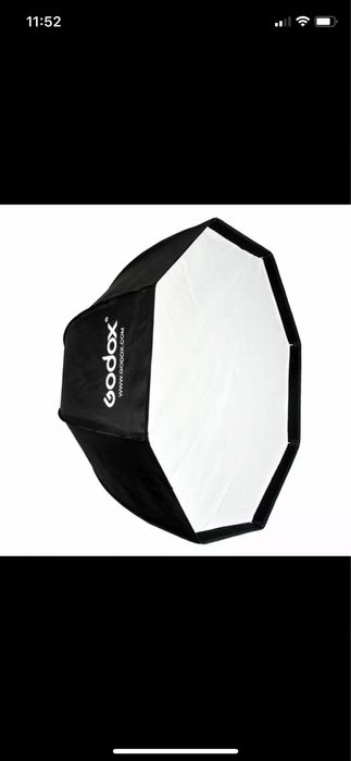 Октагон. Godox. Софтбокс. Светкавица. постоянно осветление. камера