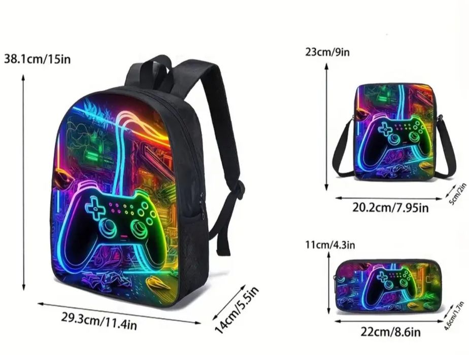 Set ghiozdan școală 3 piese