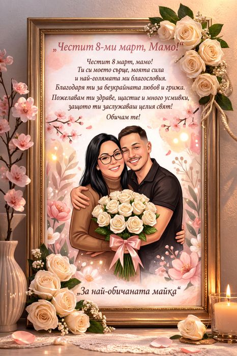 3Д рамки с вечни рози за 8-Март!