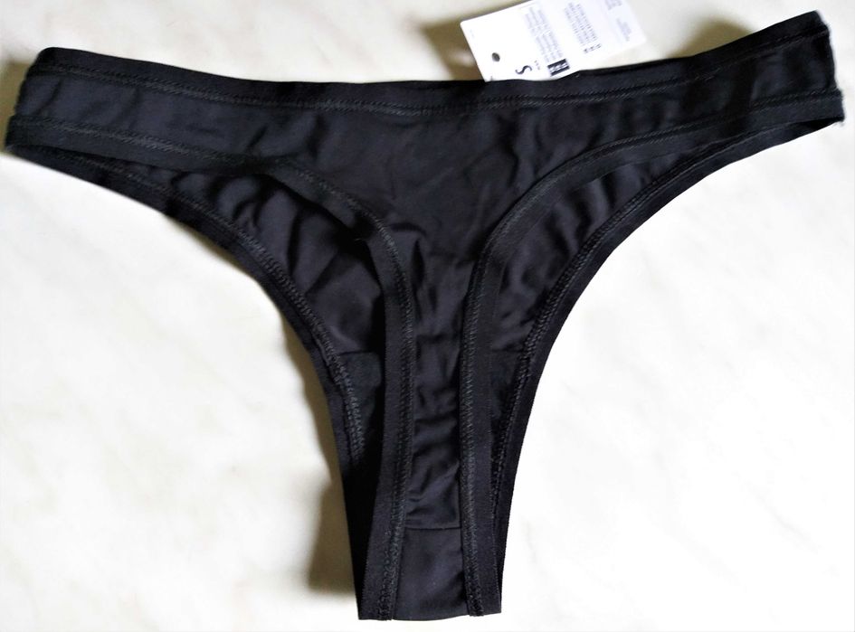 Chiloti tanga sexy/senzuali fete/femei semitransparenti negru mar. S (noi)