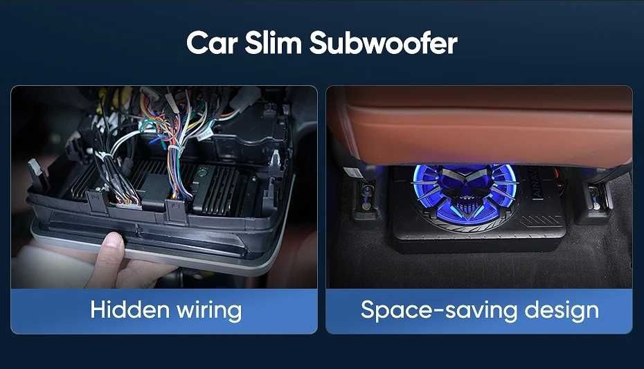 Компактен 10” автомобилен 800W(peak) активен субуфер