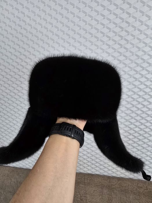 Шапка норковая, ушанка