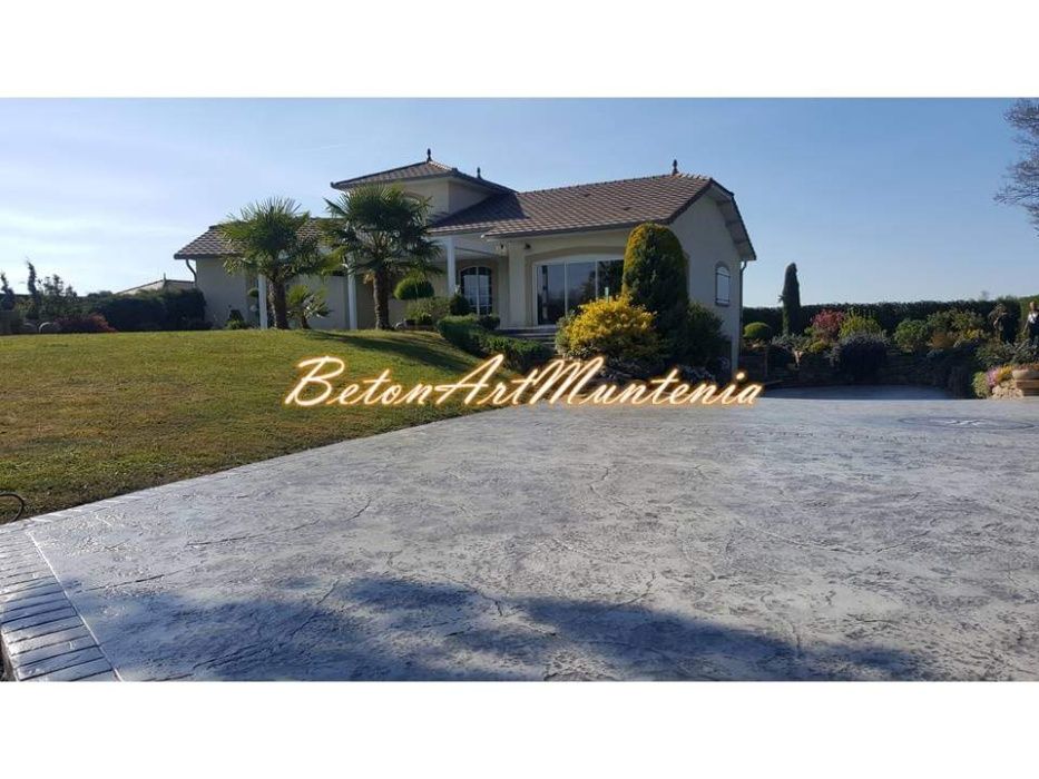 Beton amprentat,amprentat vertical.