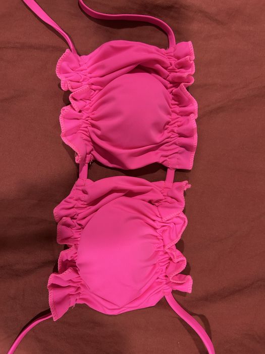 Розов дамски бански  - горна част xs