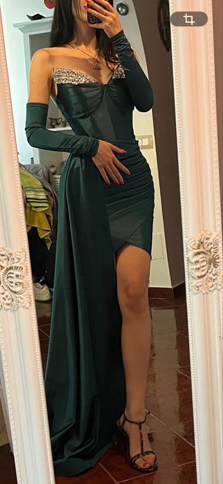 Rochie eveniment verde, marca Mexton, marimea 34
