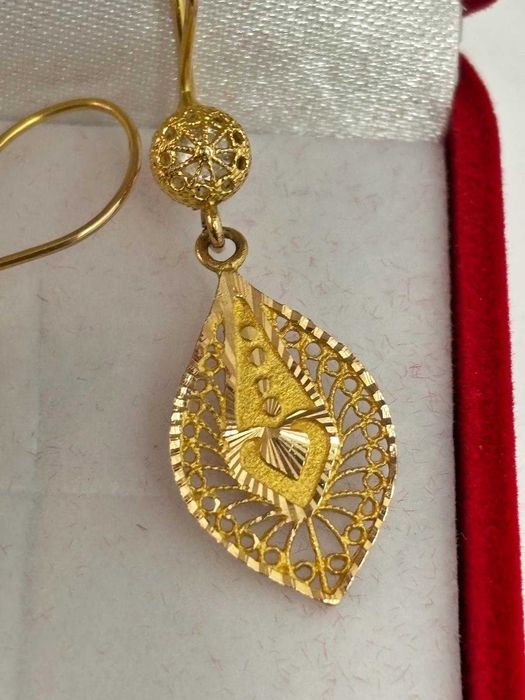 cercei din aur 14k în formă de lacrimă