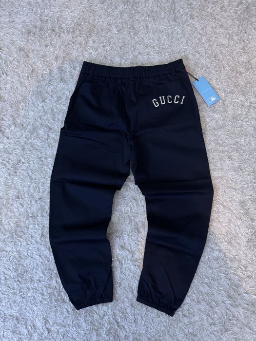 Gucci Navy Blue Cotton NY Yankees Patch Detail Track Pants M
