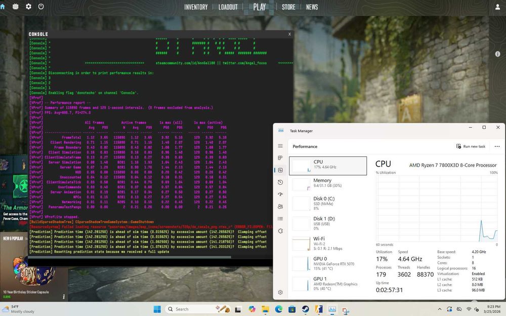 PC Gaming Ryzen 7 7800X3D RTX 5070 32GB RAM DDR5