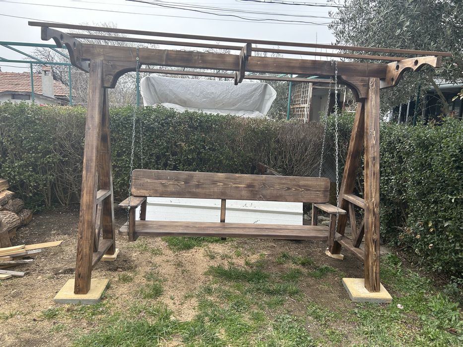 Масивна дървена люлка!Изработка в 7дневен срок