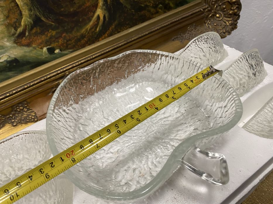 Италиански кристален комплект за ядки и плодове купички