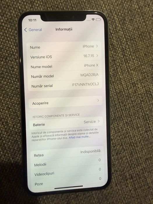 Iphone X 64 GB in cutie
